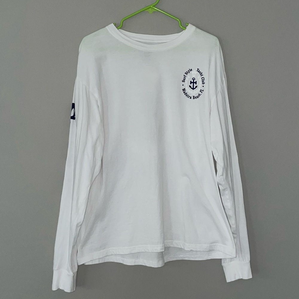 Large White Madeira Beach Long Sleeve
